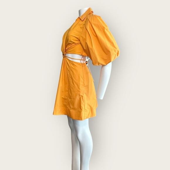 NWT | Jonathan Sinkhai | Aulora Cutout Poplin Mini Dress | Zinnia | Medium - Picture 5 of 16
